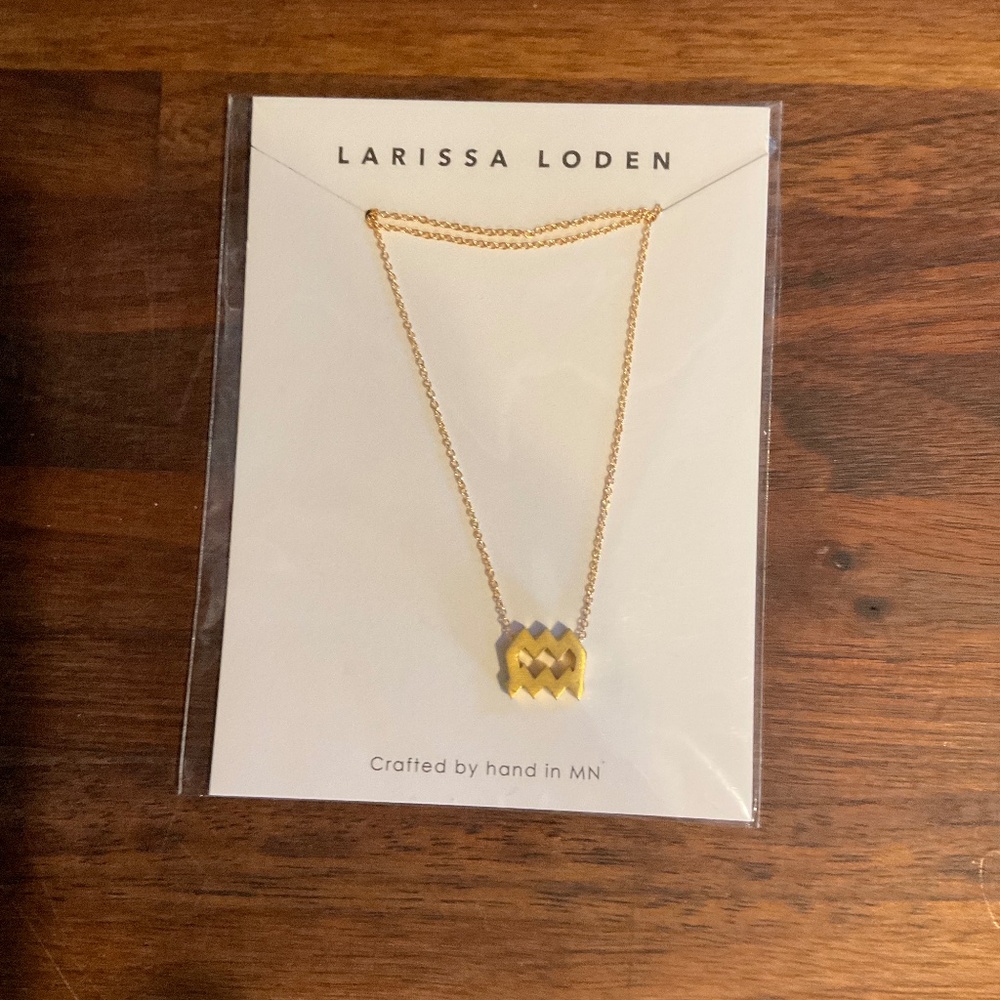 LARISSA LODEN 24GOLD PLATED NECKLACE AQUARIUS